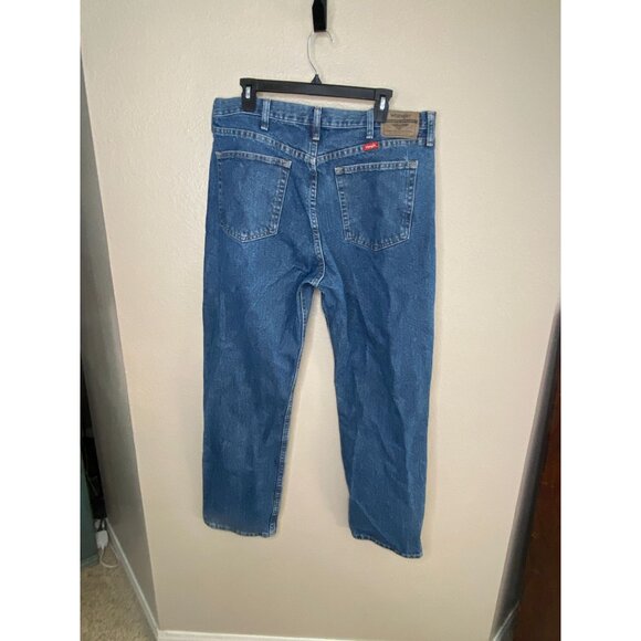 Wrangler Mens Classic Regular Fit‎ Jeans Size 38x30 in Blue Denim Straight Leg - Picture 3 of 7